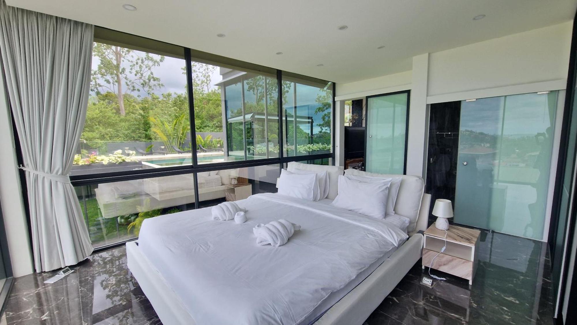 Villa Obsidian, With Staff, Sea View And Walk To Choeng Mon Beach Bagian luar foto